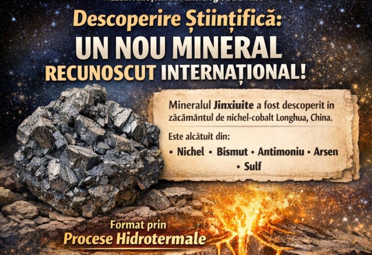 Descoperire științifică rară – un nou mineral recunoscut oficial la nivel internațional