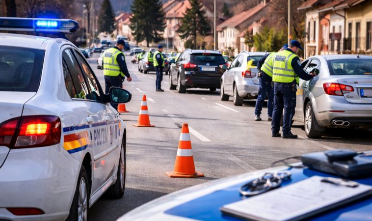 Blocada în Dragomirești și Sighetu Marmației, zeci de mașini trase pe dreapta