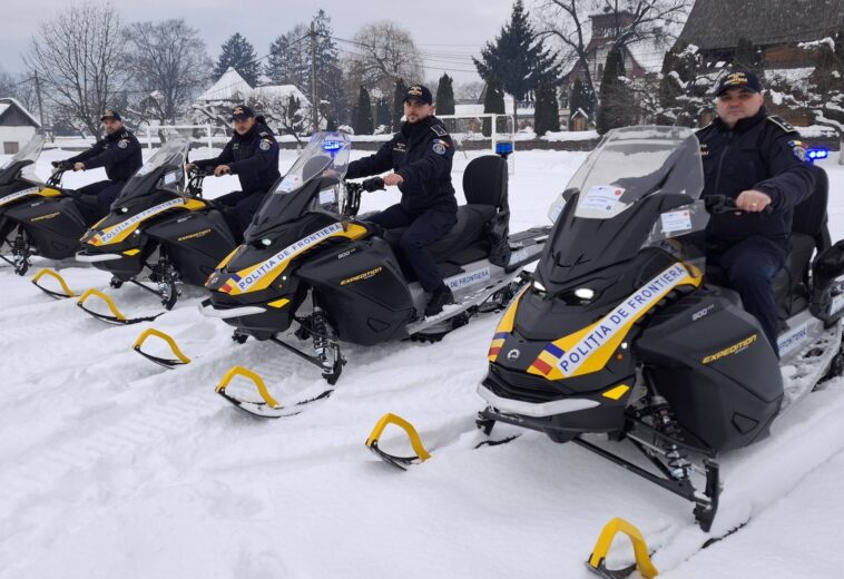 Patru snowmobile noi duc supravegherea frontierei montane la un nou nivel la ITPF Sighetu Marmației