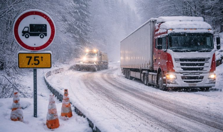 Restricții pentru camioane pe DN19, la Huta Certeze, informează INFOTRAFIC