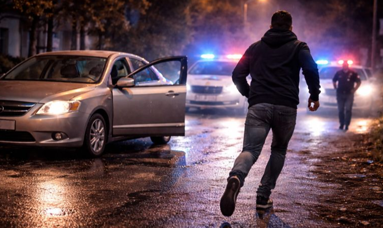 Urmărire în miez de noapte, la Sighet. Șofer fără permis și băut, prins după ce a fugit pe jos