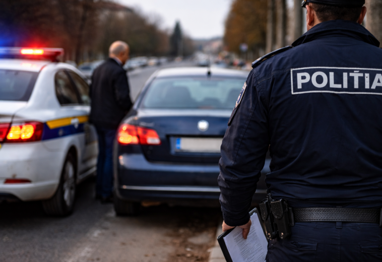 Mașină radiată din circulație, oprită în trafic la Baia Mare