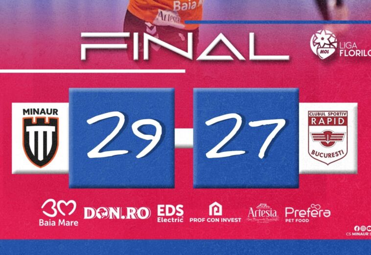 Era să ne bată Ciucă, singură. Minaur greșește mult, dar bate pe Rapid și urcă pe 7