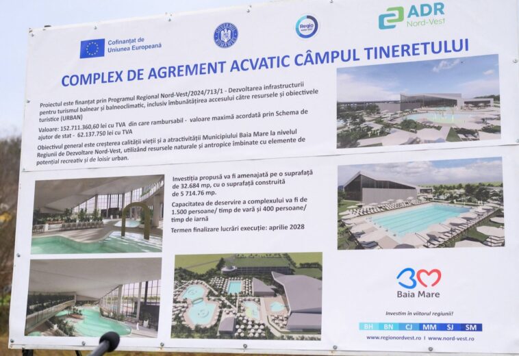 Aquaparkul din Baia Mare intră oficial în execuție după 15 ani de blocaje