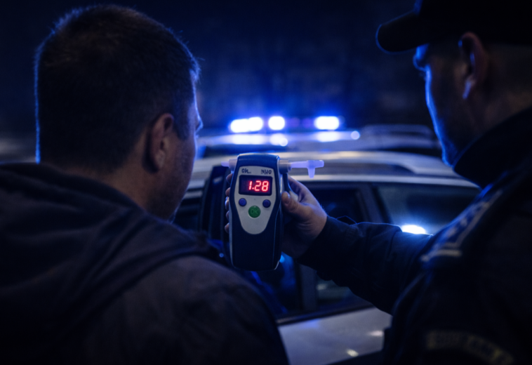 Beat criță și fără permis, la volan în miez de noapte la Coltău