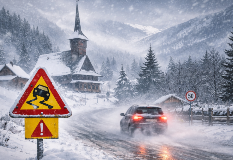 Maramureșul revine la peisajul de iarnă clasică. Ninsori de până la 30 cm, vânt puternic și temperaturi sub zero până miercuri dimineață