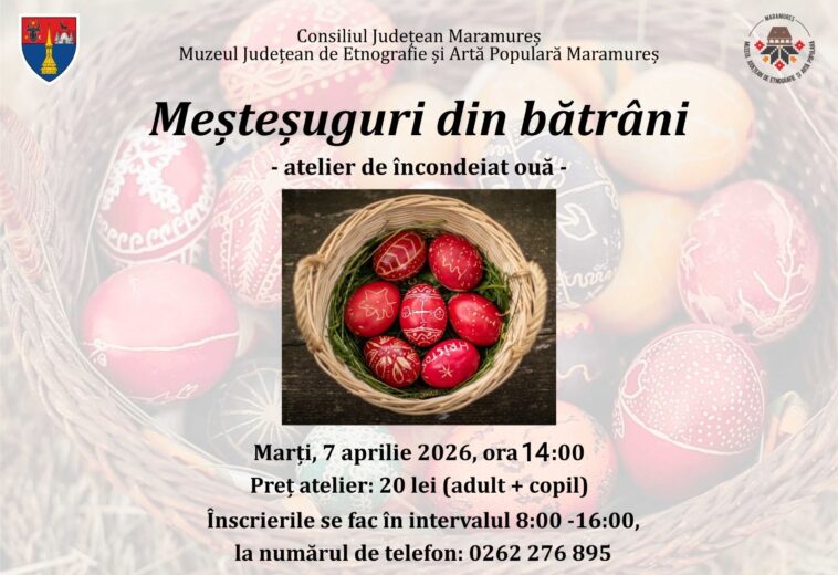 Meșteșuguri din bătrâni – atelier de încodeiat ouă la Muzeul Satului