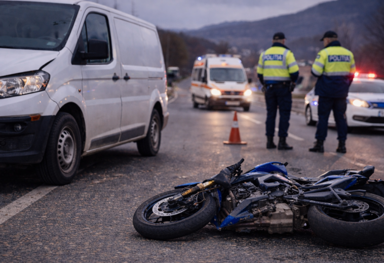 Motociclist rănit într un accident lângă Târgu Lăpuș. Polițiștii au descoperit că nu avea permis, iar motocicleta nu era înmatriculată