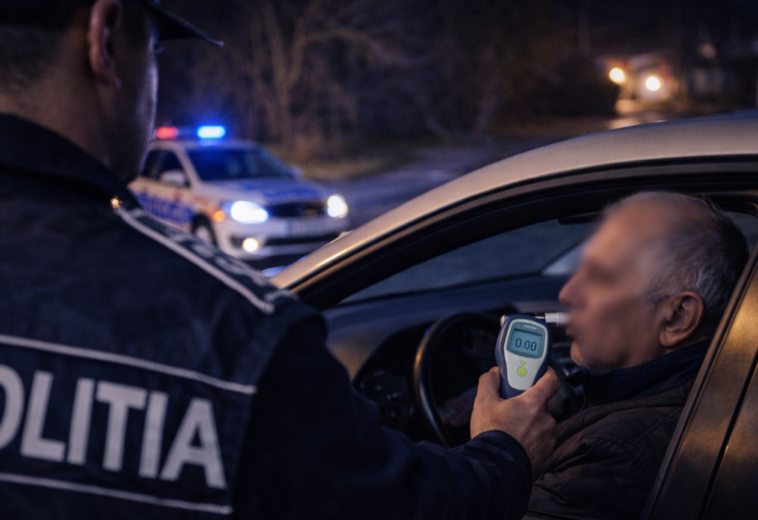 Șofer de 58 de ani, prins la volan cu permisul suspendat în Copalnic Mănăștur