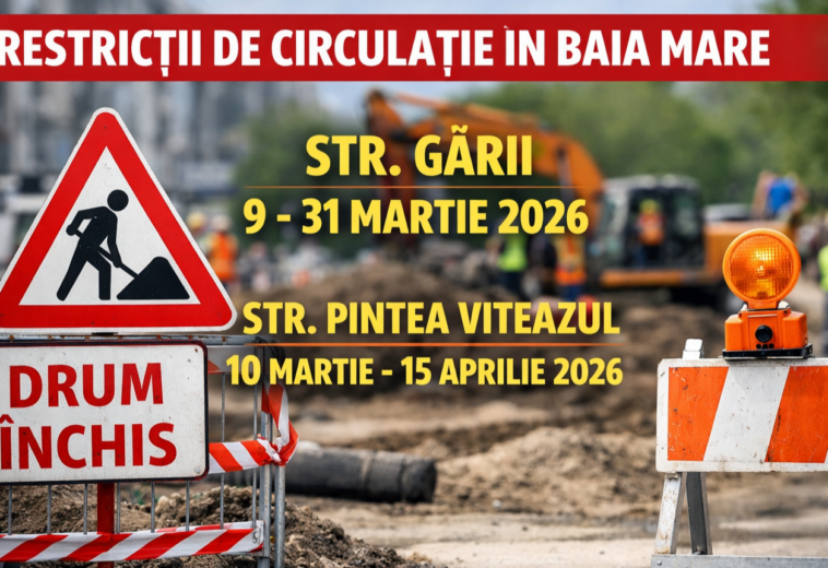 Două străzi importante din Baia Mare se închid pentru lucrări la rețeaua de apă. Vezi perioadele și zonele afectate