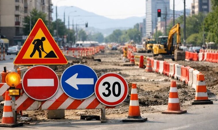 Se prelungește șantierul de pe strada Victoriei din Baia Mare. Până când rămân restricțiile de circulație