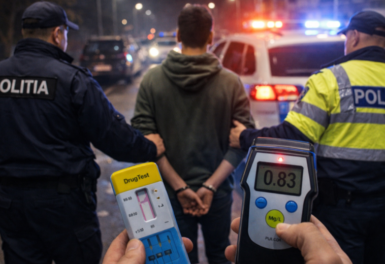 Fără permis, beat și drogat la volan pe bulevardul Decebal. Un tânăr de 24 de ani a fost reținut de polițiști