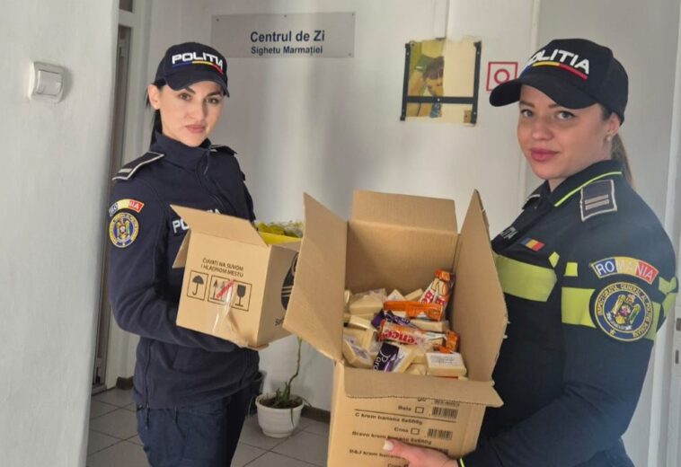 1000 de copii au luat cu asalt Poliția din Sighetu Marmației