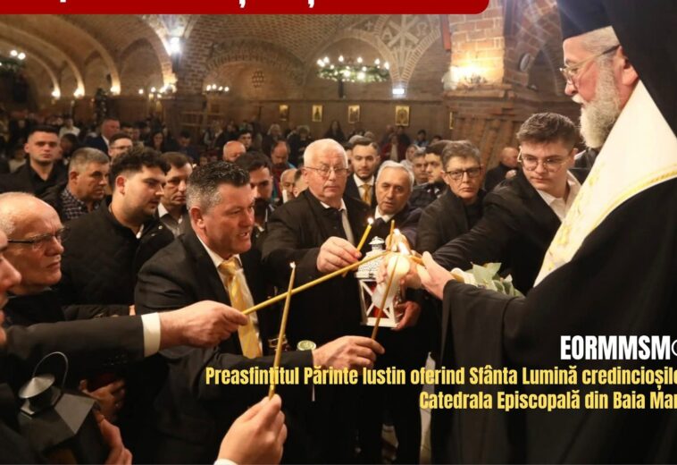 Sfânta Lumină ajunge la Baia Mare sâmbătă noaptea, când va fi împărțită credincioșilor