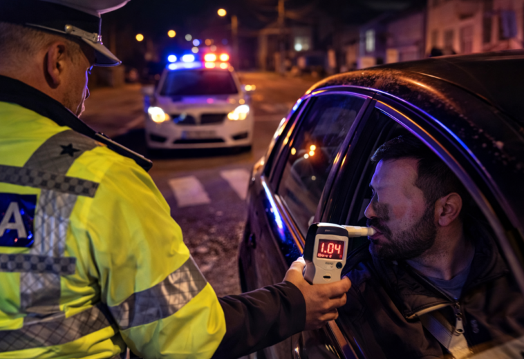 Ulmeni. Oprit în trafic la 4 dimineața, testul a arătat o valoare care îi aduce dosar penal