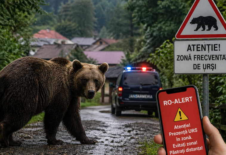 RO-ALERT – Urs văzut în zona livadă din Vișeu de Jos