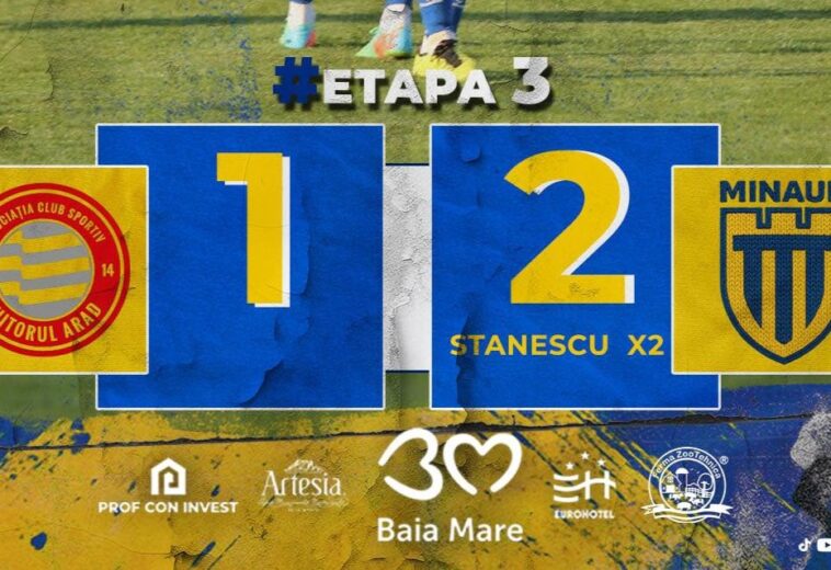 Stănescu salvează onoarea „minerilor” pe final. Minaur ia primele puncte din play-off la Arad