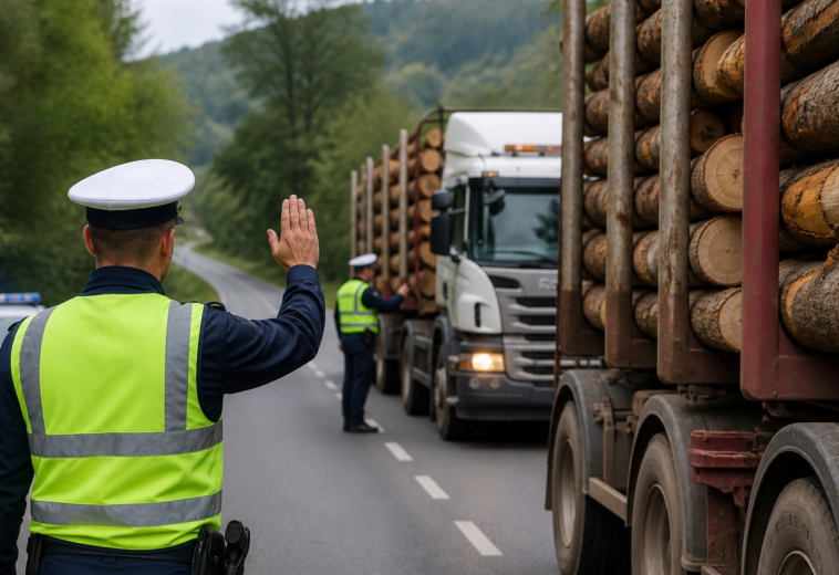 Polițiștii au confiscat peste 160 mc de lemn și au dat amenzi de aproape 100.000 lei