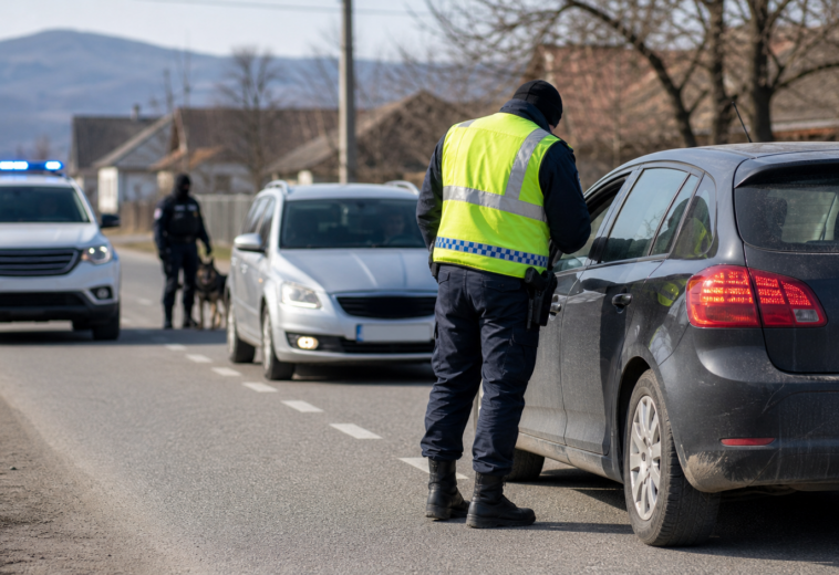 89 de mașini verificate în zona Ulmeni. Polițiștii au dat amenzi și au reținut un certificat