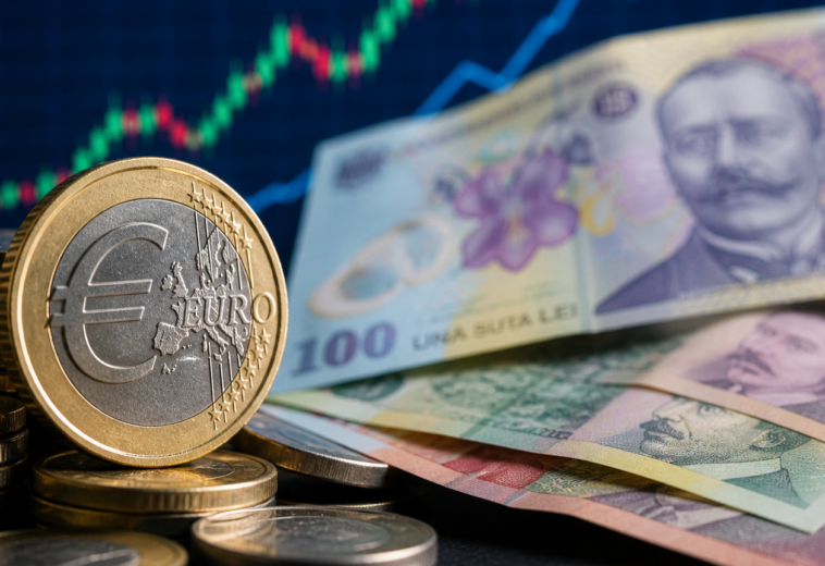Euro sare de 5,19 lei și atinge un nou maxim istoric. Ce se întâmplă cu o zi înainte de votul din parlament