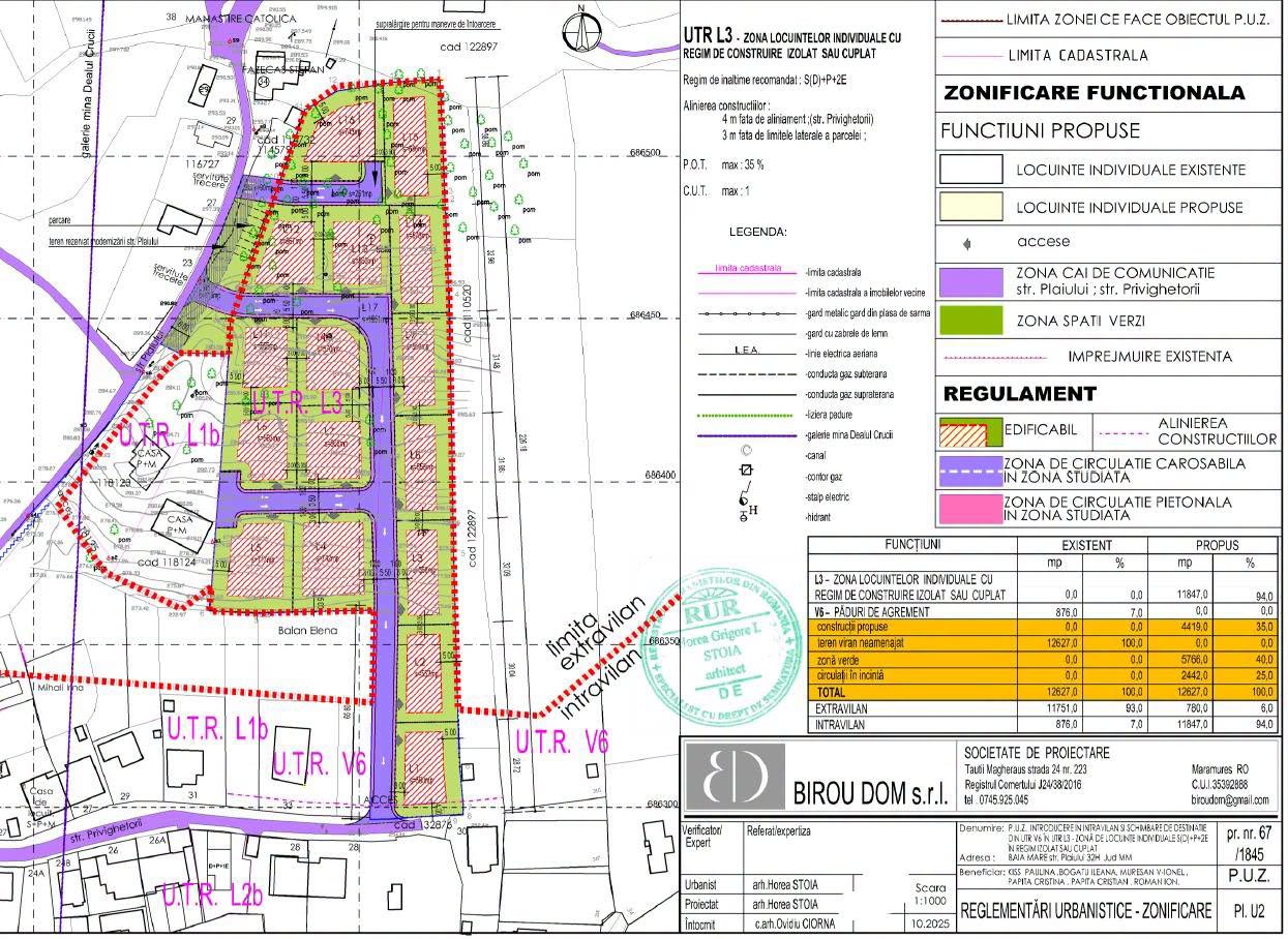 Plan proiect imobiliar Dealul Crucii