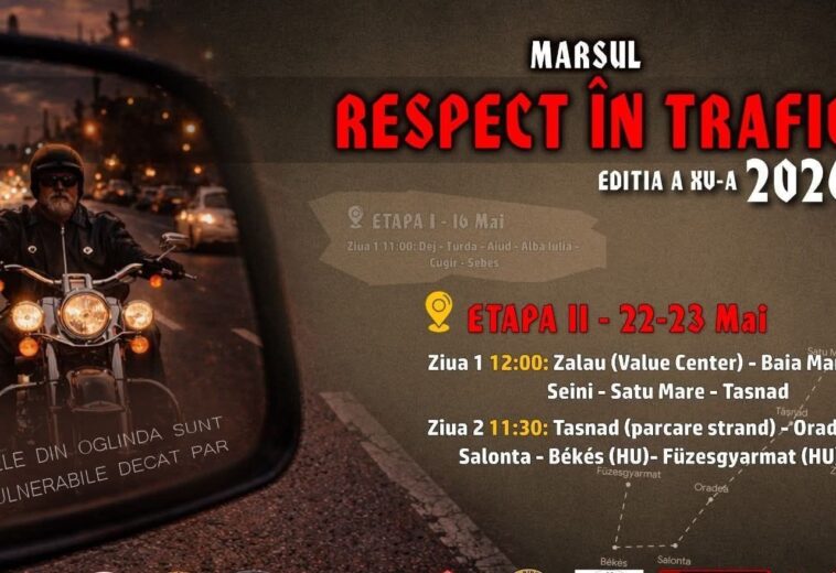 Parada moto „Respect în trafic” din Baia Mare, oprită înainte de start din cauza traficului aglomerat