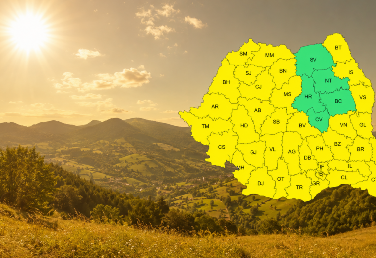 Căldura apăsătoare continuă și joi. ANM prelungește Codul galben pentru Maramureș
