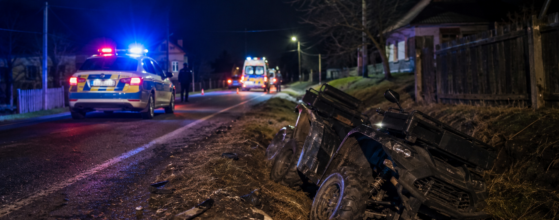 Cu ATV-ul în șanț