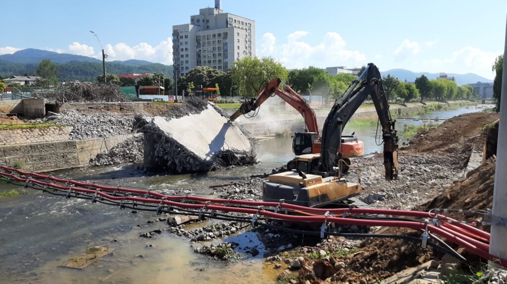 Podul Unirii - ultimele faze ale demolării