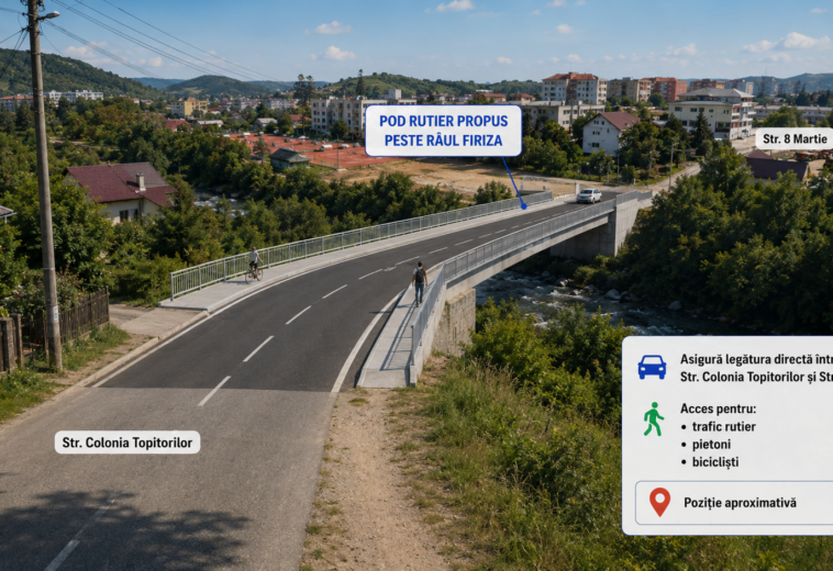 Noul pod peste râul Firiza, în etapa deciziei de mediu. Primăria a publicat anunțul aproape de termenul limită