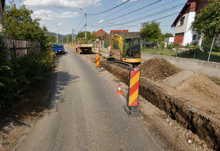 Încă 2 kilometri de săpături în Baia Mare. Lucrările de pe strada Sebeșului țin până aproape de Crăciun