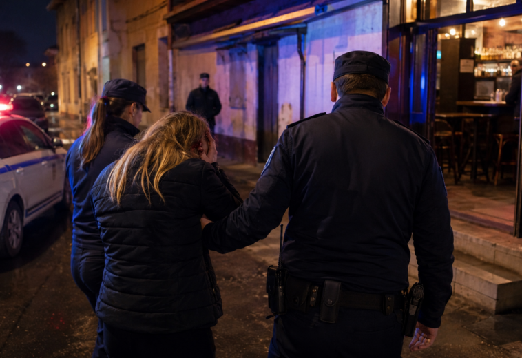 Concubinul i-a spart capul într-un bar de pe strada Victoriei. Polițiștii au emis ordin de protecție