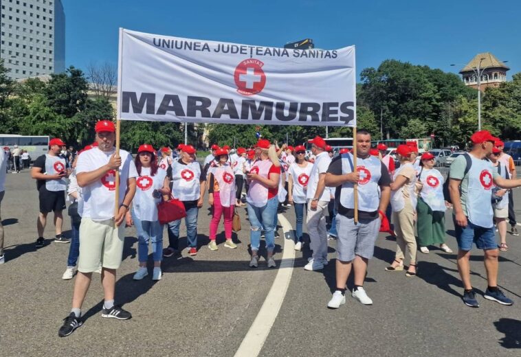 Maramureșeni la mitingul SANITAS din București. Ce îi nemulțumește pe angajații din sănătate