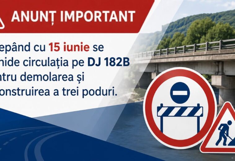 Drumul Județean 182B Baia Mare – Cătălina se închide trei luni pe mai multe sectoare. Rute ocolitoare