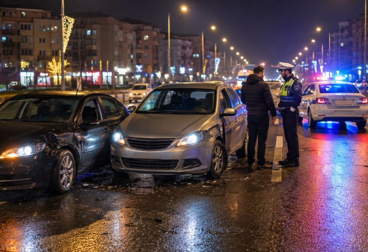 Accident pe bulevardul Republicii. Un șofer de 45 de ani a schimbat banda fără să se asigure
