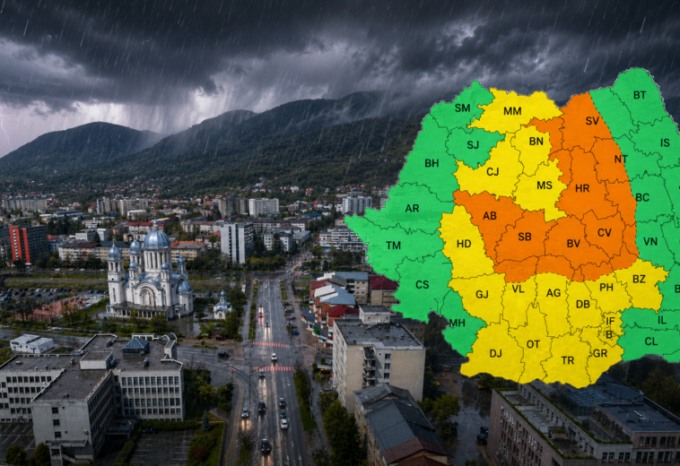 Furtuni și risc de viituri în Maramureș. Râurile vizate de avertizarea emisă pentru 3 iulie