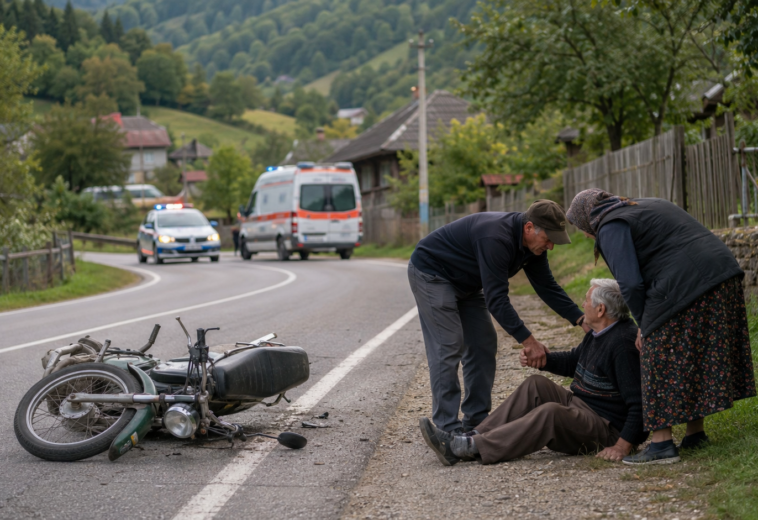 Accident cu mopedul la Botiza. Un bărbat de 75 de ani a ajuns la spital