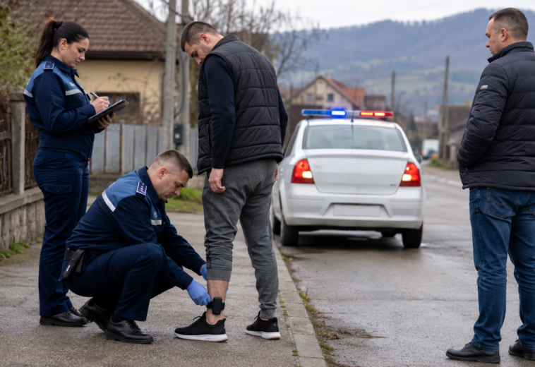 Două „brățări” de monitorizare electronică montate la Baia Sprie într-o singură zi
