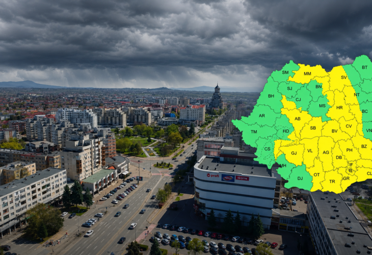 Furtuni, vijelii și grindină până joi seara. Cod galben în Maramureș