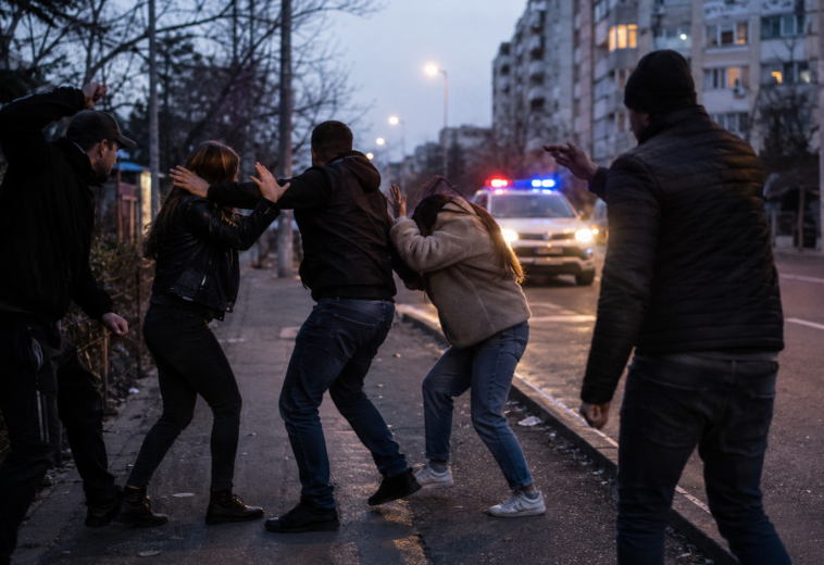 Scandal pe strada Electrolizei. Două femei și un bărbat au fost loviți în public