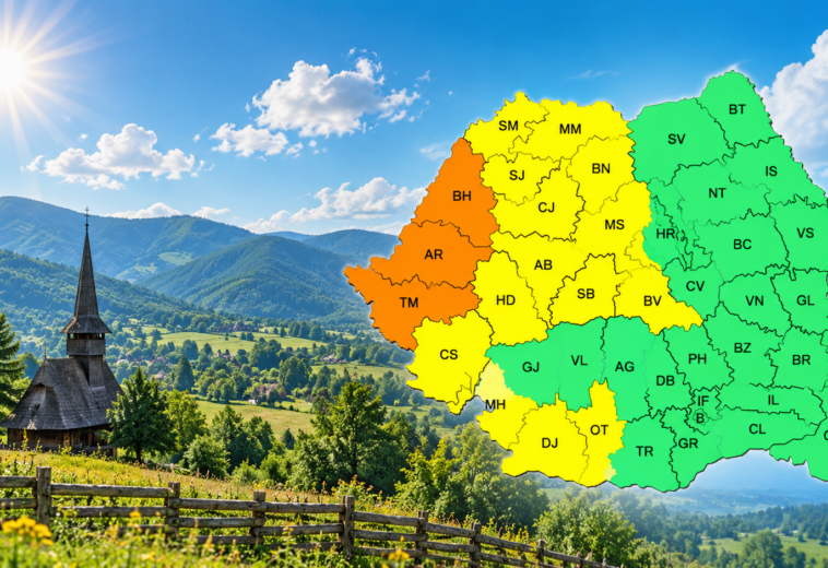 Vremea în Maramureș, 31 iulie. Cod galben de căldură, cu maxime de 33-35 de grade
