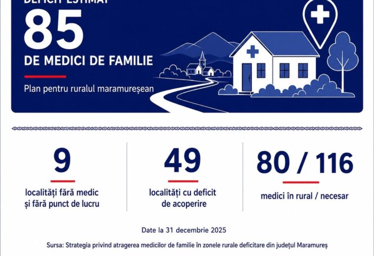 Deficit de medici de familie în satele din Maramureș – CAS reacționează!