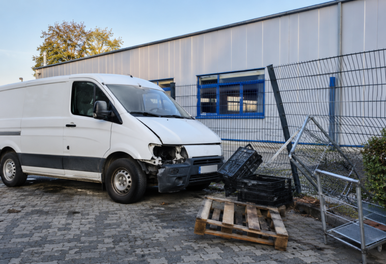 Autoutilitară scăpată de sub control în Sighet. Șoferul, dus ulterior la spital