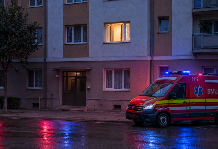 Copil de 3 ani, salvat de pompieri de pe pervazul unei ferestre, în Baia Mare