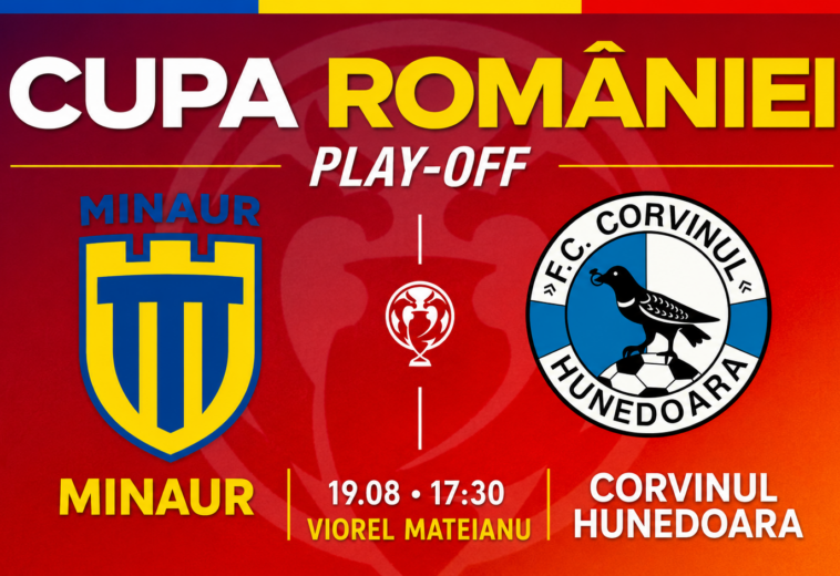 Minaur primește un adversar din Superligă. Corvinul Hunedoara, în Cupa României