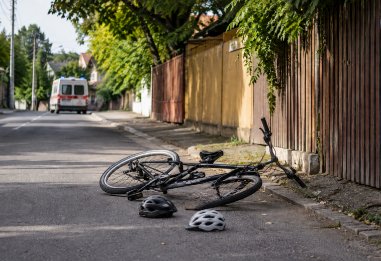 Doi copii de 9 ani, răniți după ce bicicleta pe care se aflau a intrat într-un gard, în Baia Mare