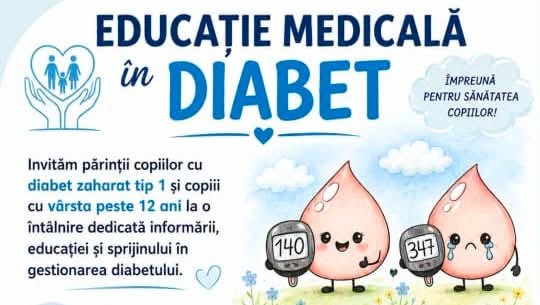 Educație medicală pentru familiile copiilor cu diabet și lansare de carte. Ce se întâmplă marți în Maramureș