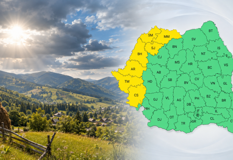Vremea în Maramureș, 10 august. Cod galben de căldură, cu maxime de 33-34 de grade