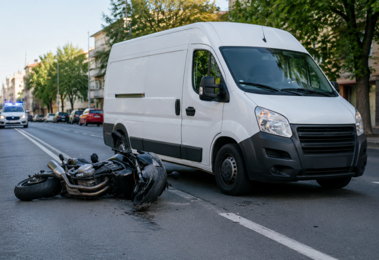 Motociclist rănit după impactul cu o autoutilitară, pe strada Vasile Lucaciu