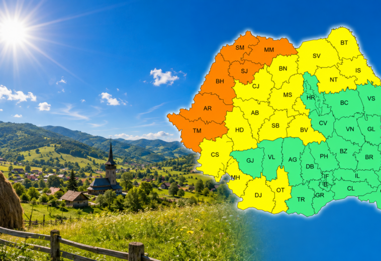 Vremea în Maramureș, 1 august. Cod portocaliu de caniculă, cu maxime de până la 39 de grade